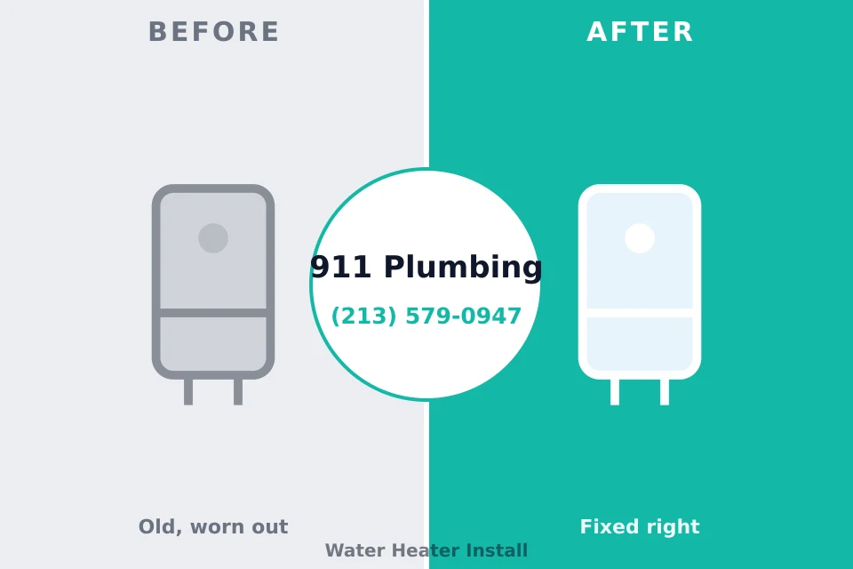 Before and after: plumbing company Falmouth, VA